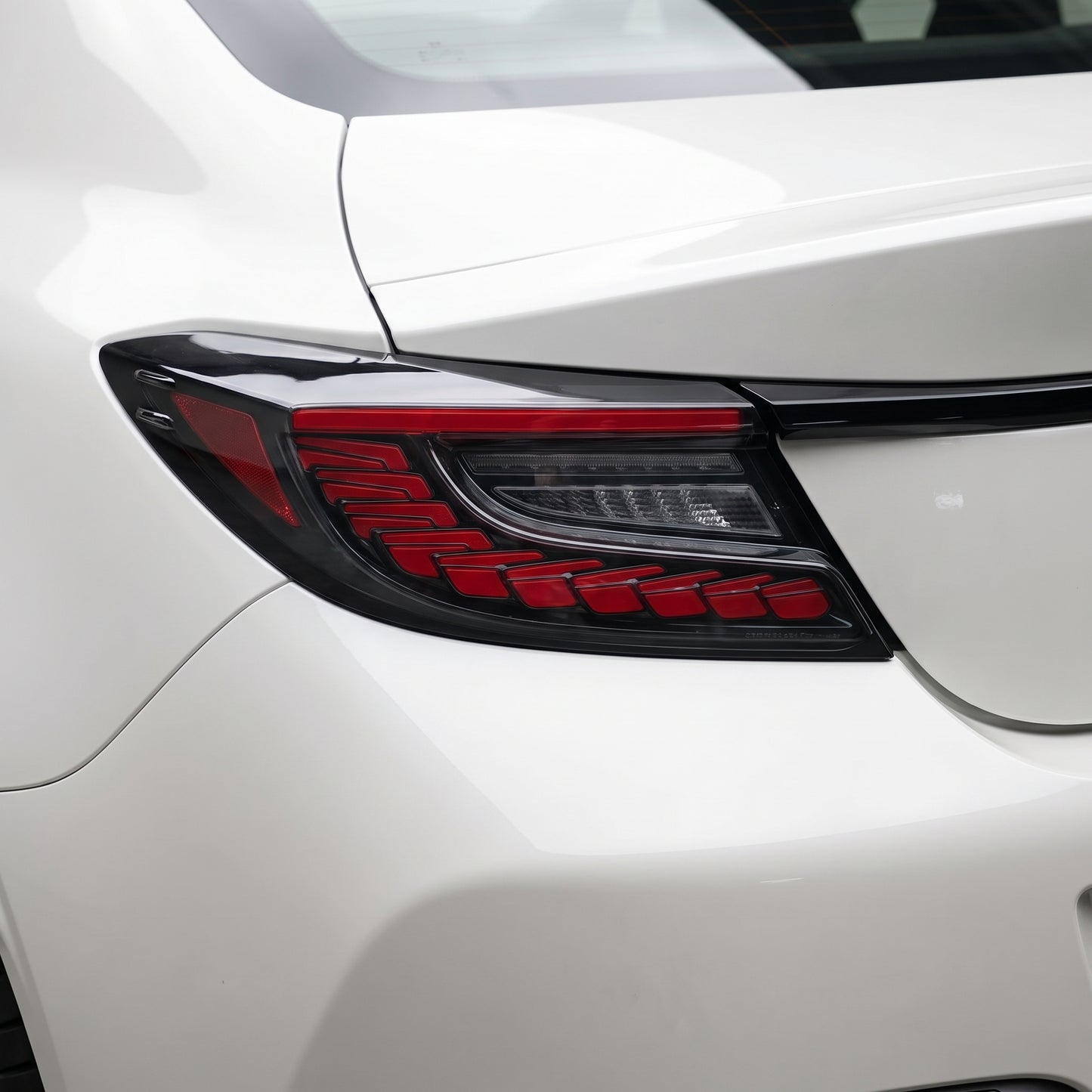 Toyota 86 2nd Gen. (2022 - 2024) Clear White Dragon-Scale Style Sequential LED Tail Lights LH + RH
