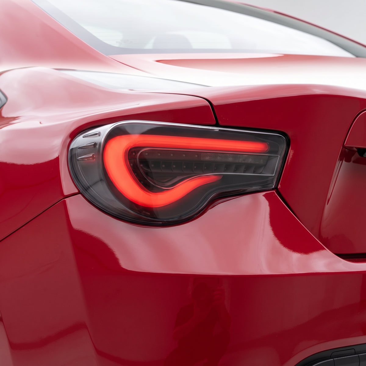 Toyota 86 GT86 (2012 - 2020) Sequential Smoked Tail Lights LH + RH installed close-up