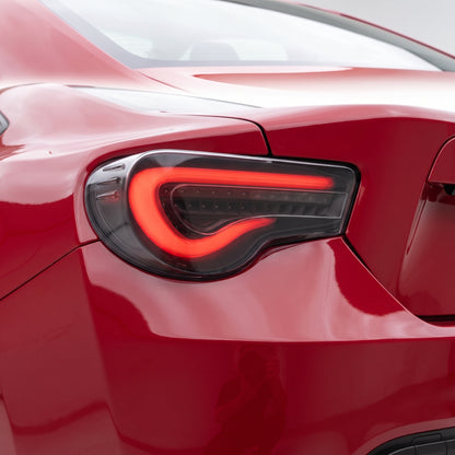 Toyota 86 GT86 (2012 - 2020) Sequential Smoked Tail Lights LH + RH installed close-up