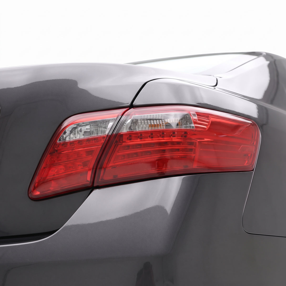 Toyota Camry XV40 (2006 - 2009) Smoked Red LED Tail Lights LH + RH installed close-up
