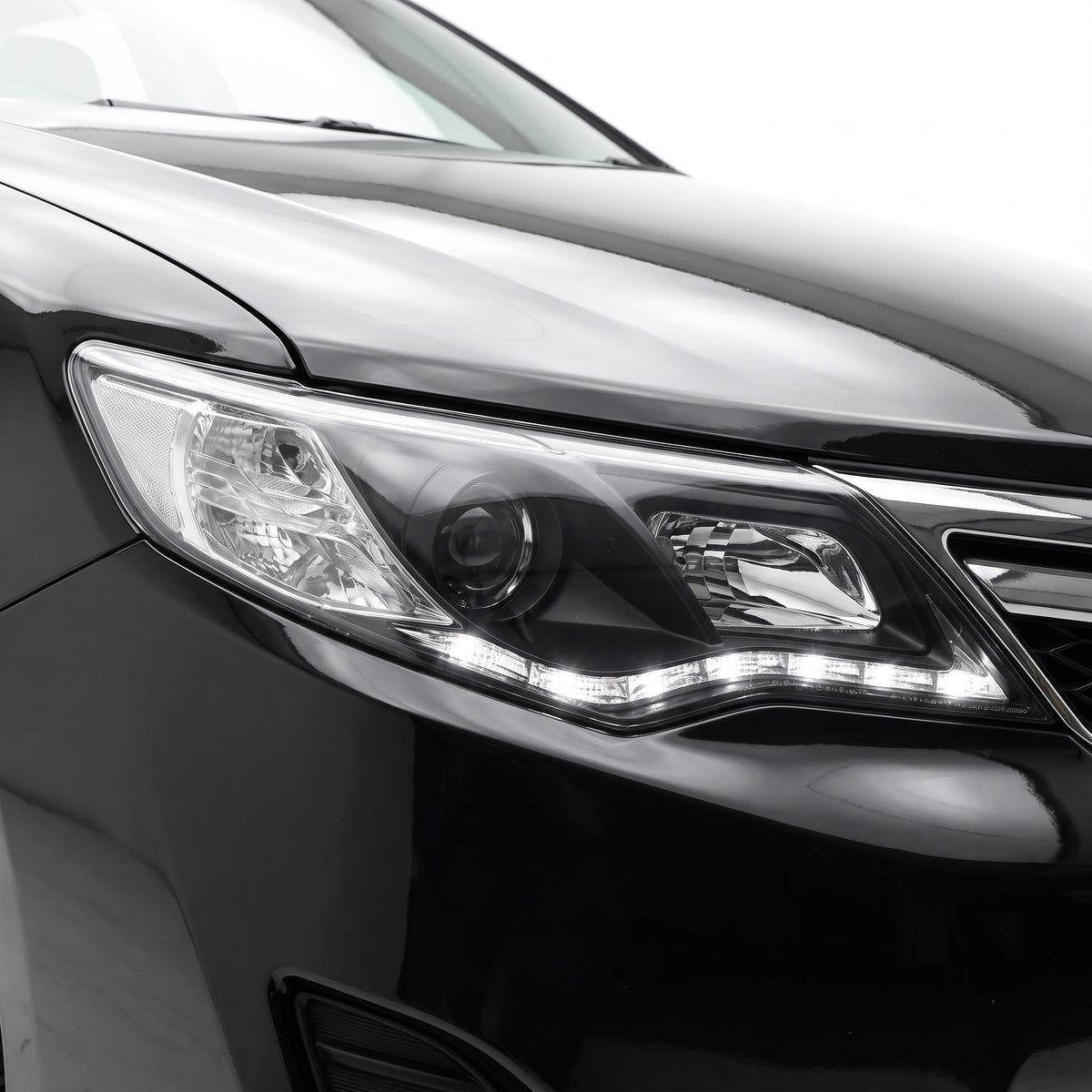 Toyota Camry XV50 (2012 - 2015) DRL Projector Headlights LH + RH installed close-up