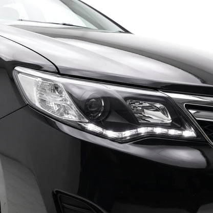 Toyota Camry XV50 (2012 - 2015) DRL Projector Headlights LH + RH installed close-up