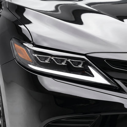 Toyota Camry XV70 Sedan (2018 - 2024) Sequential Black Full LED Headlights LH + RH