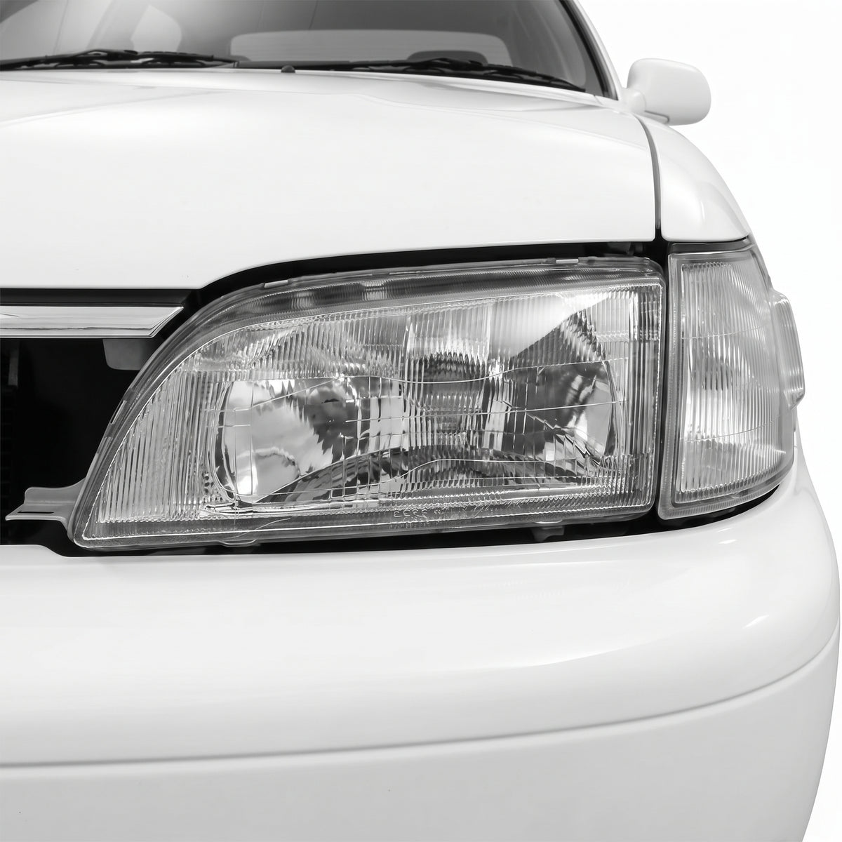 Toyota Corolla AE101 / AE102 (1994 - 1999) OEM Style Headlights LH + RH installed close-up