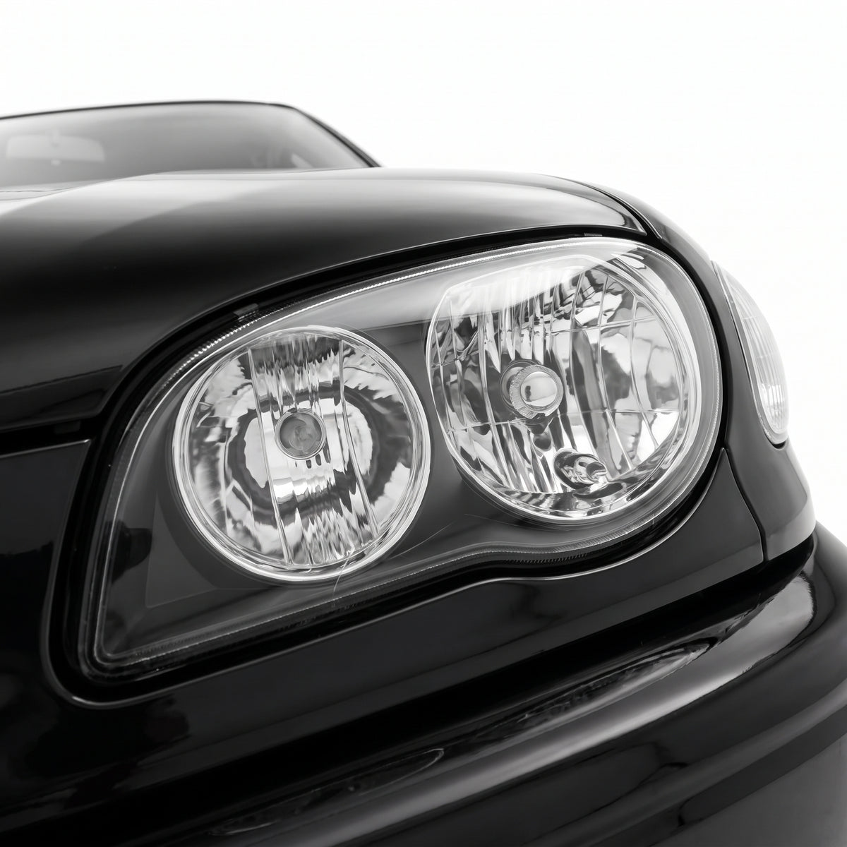 Toyota Corolla AE112 (1999 - 2001) OEM Style Headlights LH + RH installed close-up