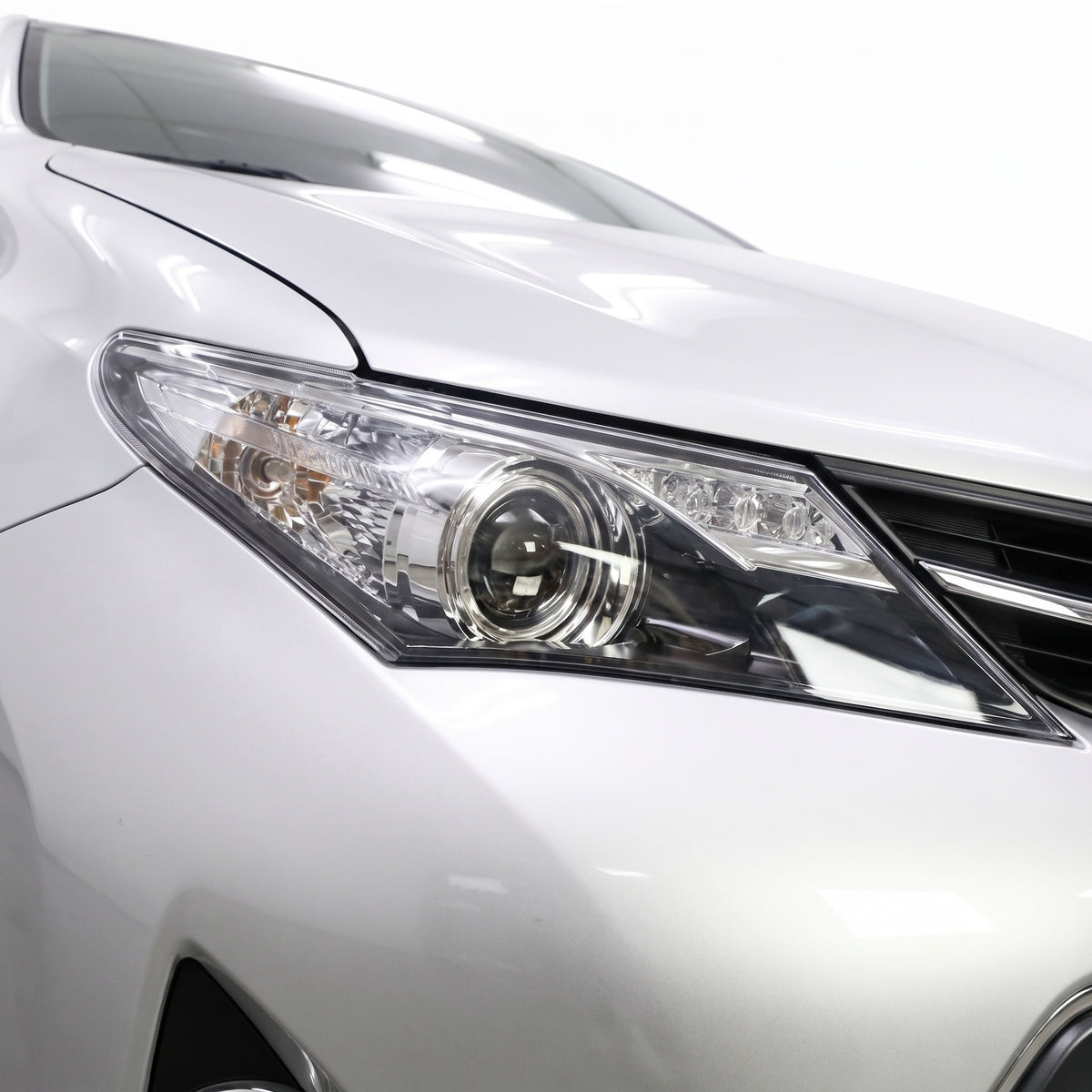 Toyota Corolla ZRE182 (2012 - 2015) OEM Style Non Xenon Headlights LH + RH installed close-up
