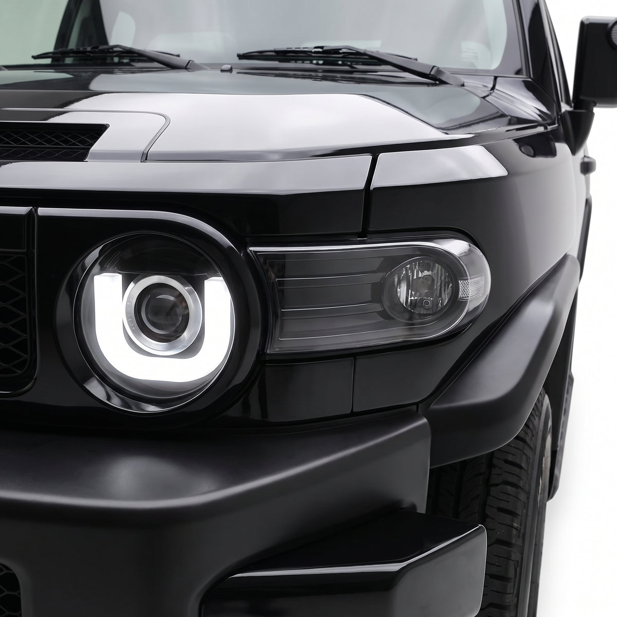 Toyota FJ Cruiser GSJ15R (2011- 2017) LED DRL Dual Beam Projector Headlights LH + RH installed