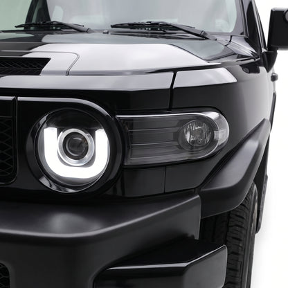 Toyota FJ Cruiser GSJ15R (2011- 2017) LED DRL Dual Beam Projector Headlights LH + RH installed