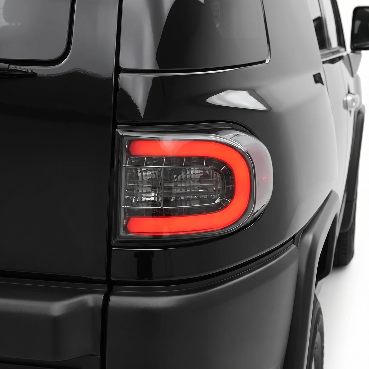 Toyota FJ Cruiser GSJ15R (2011 - 2016) Full Smoked 3D Stripe Bar LED Tail Lights Tail Lights LH + RH installed
