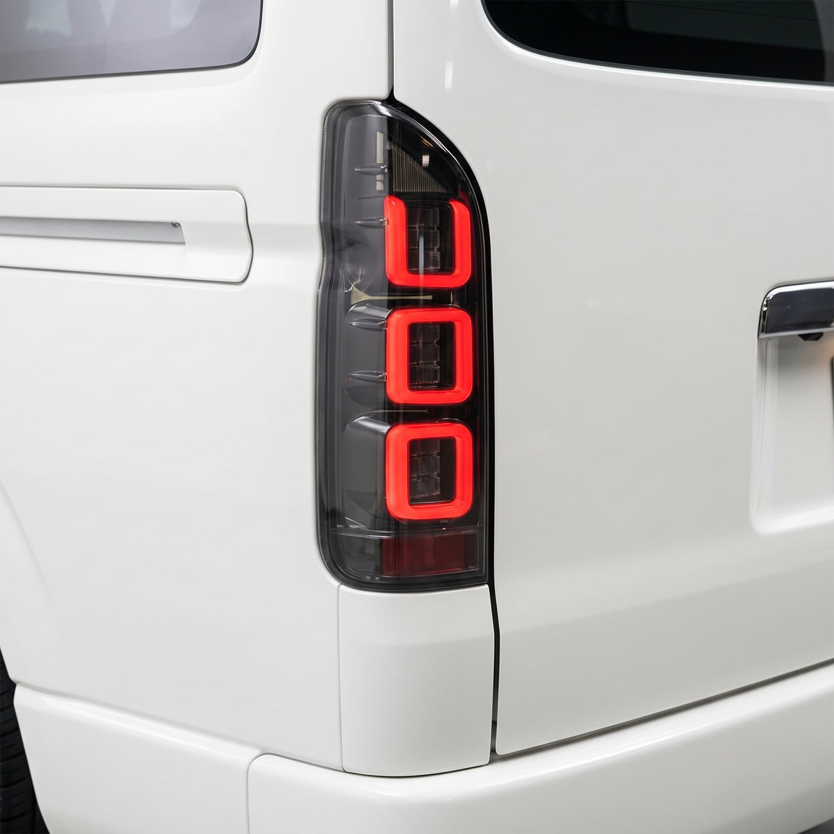 Toyota HiAce H200 (2004 - 2020) V3 3D Full LED Tail Lights LH + RH installed