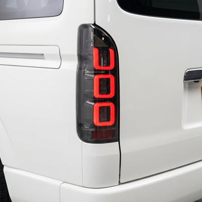 Toyota HiAce H200 (2004 - 2020) V3 3D Full LED Tail Lights LH + RH installed