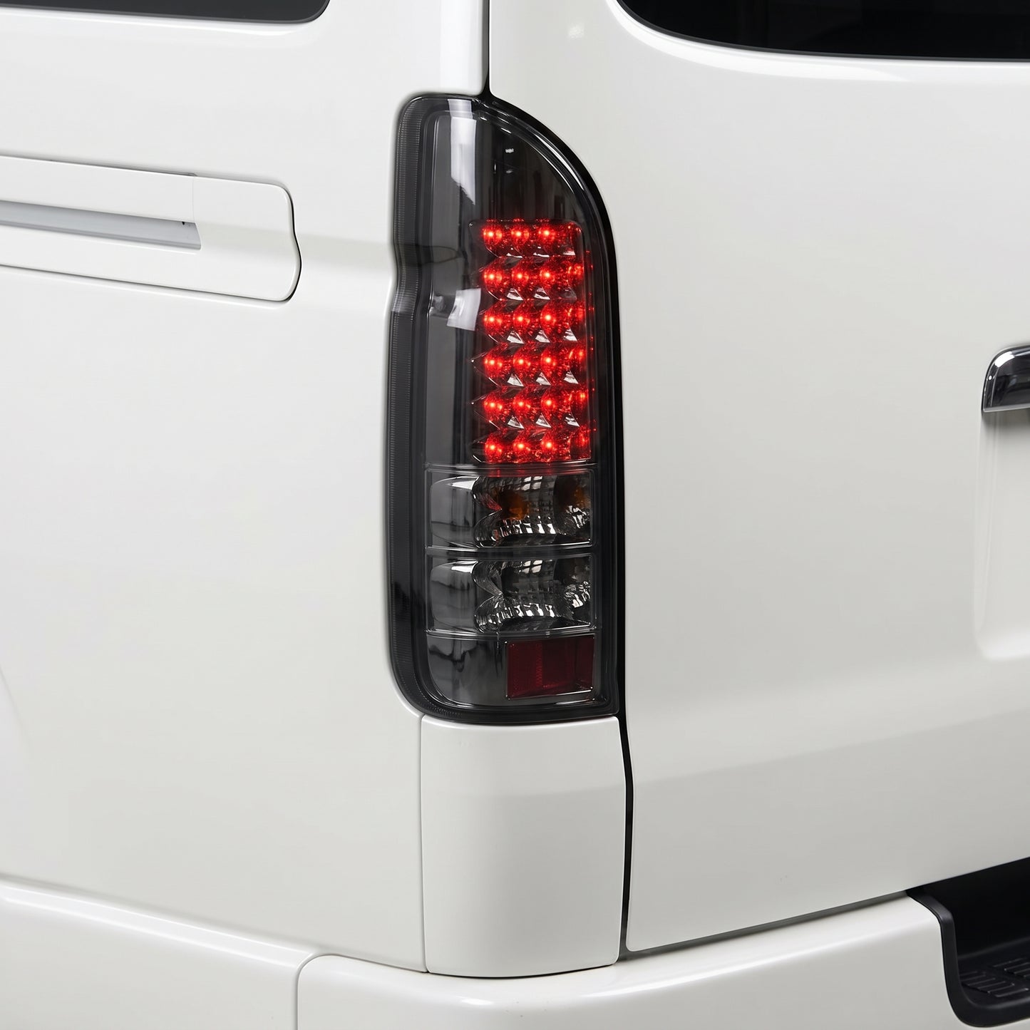 Toyota HiAce H200 (2005 - 2018) Smoked Black LED Tail Lights LH + RH