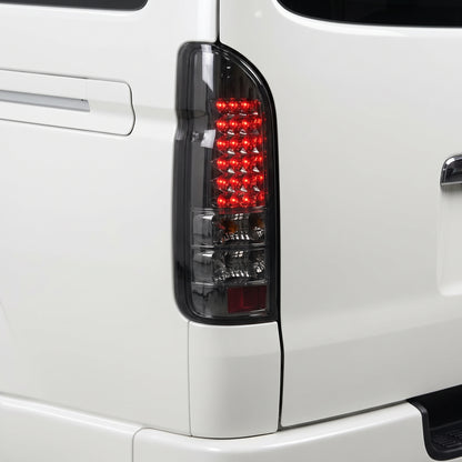 Toyota HiAce H200 (2005 - 2018) Smoked Black LED Tail Lights LH + RH