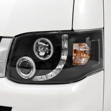 Toyota HiAce H200 (2011 - 2014) CCFL Angel-Eyes LED DRL Projector Headlights LH + RH