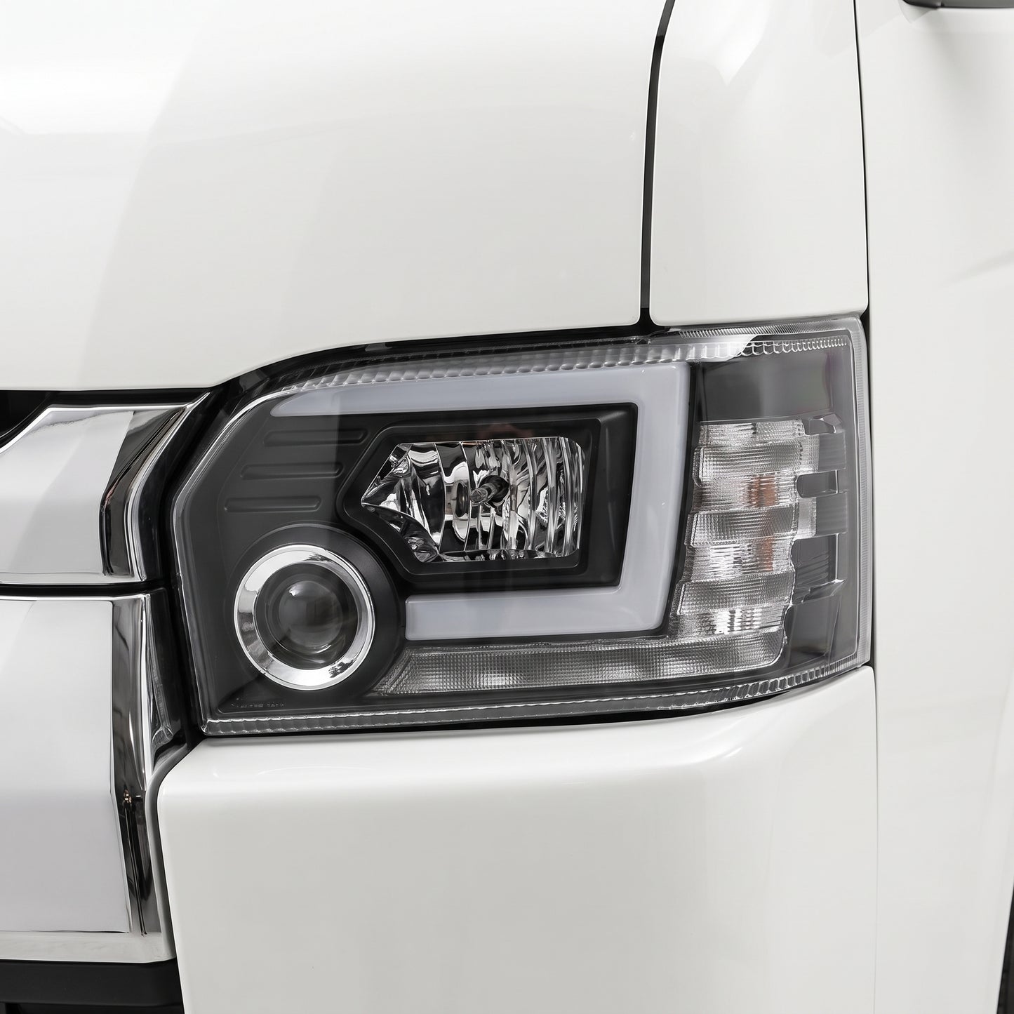 Toyota HiAce H200 (2015 - 2019) LED DRL Projector Headlights LH + RH