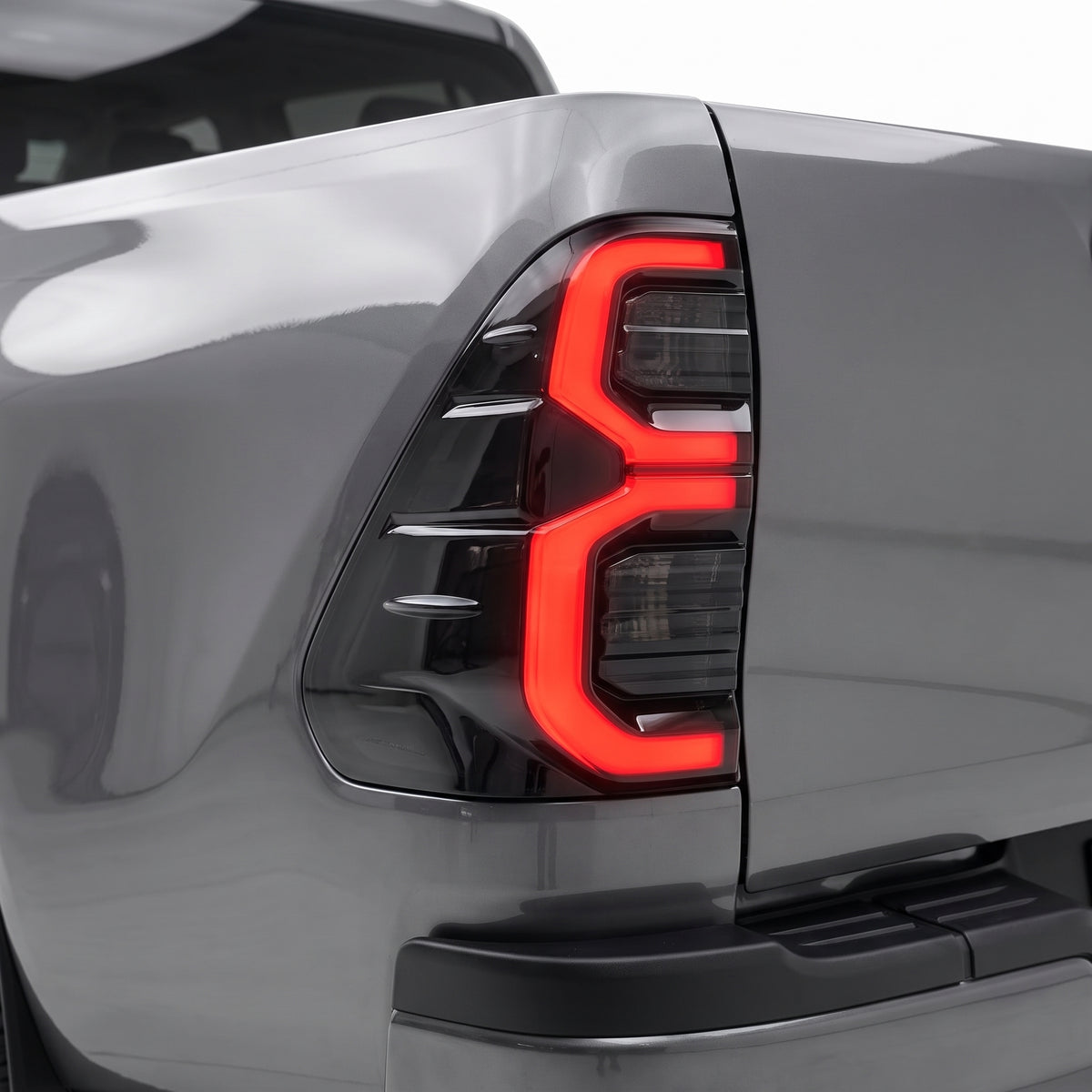 Toyota HiLux GUN126 / GUN136 (2020 - 2025) Black LED Tail Lights LH + RH installed