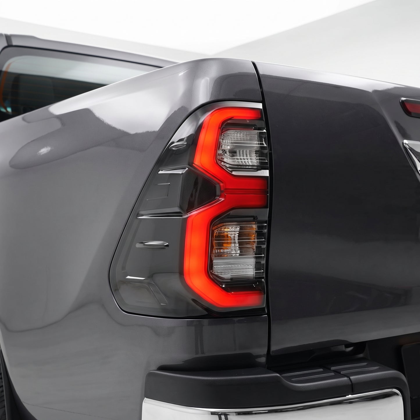 Toyota HiLux N80 / Revo Rocco (2015 - 2025) Smoked MY12 Update Style 3D LED Stripe Bar Tail Lights LH + RH