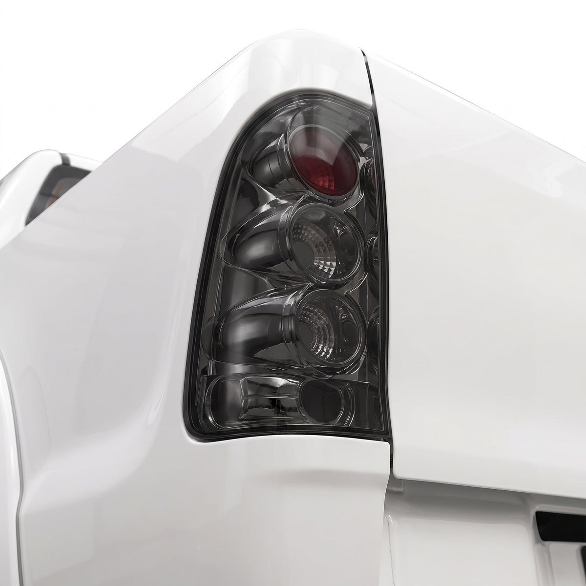 Toyota Hilux N70 / Vigo (2005 - 2014) Full Smoked Altezza Tail Lights LH + RH installed close-up