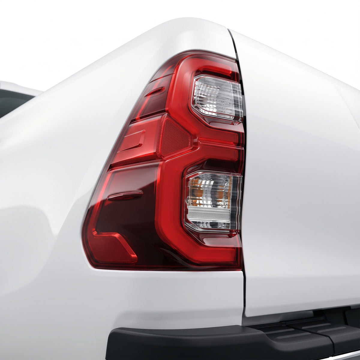 Toyota Hilux N80 (2015 - 2020) LED OEM Style Tail Lights LH + RH installed close-up