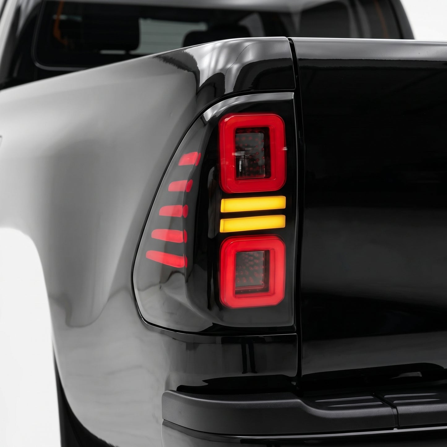 Toyota Hilux N80 (2015 - 2023) Sequential Smoked Block-Style LED Tail Lights LH + RH