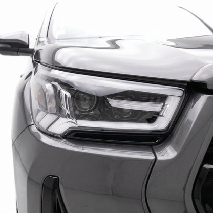 Toyota Hilux N80 (2020 - 2022) Sequential DRL Projector Headlights LH + RH installed close-up