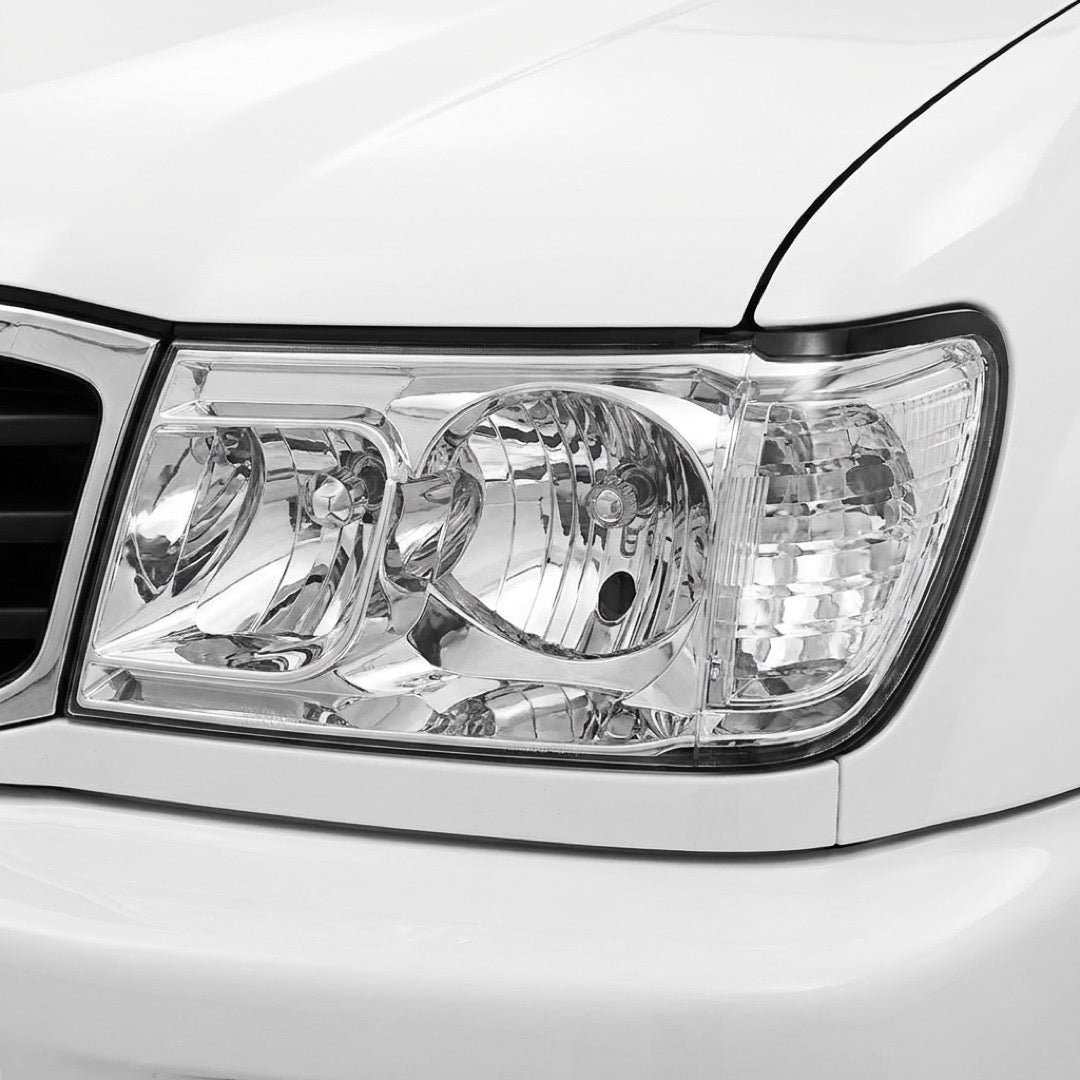 Toyota LandCruiser 100 Series Altezza (1998 - 2004) Chrome OEM Style Headlights LH + RH