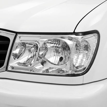 Toyota LandCruiser 100 Series Altezza (1998 - 2004) Chrome OEM Style Headlights LH + RH