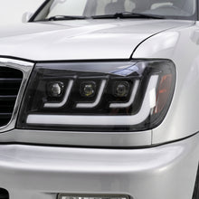 Toyota LandCruiser 100 Series (1998 - 2007) Full LED Triple Lens DRL Projector Headlights LH + RH