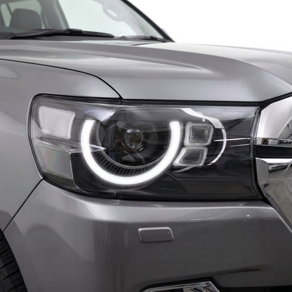 Toyota LandCruiser 200 Series Facelift (2016 - 2021) Angel Eyes LED DRL Headlights LH + RH installed