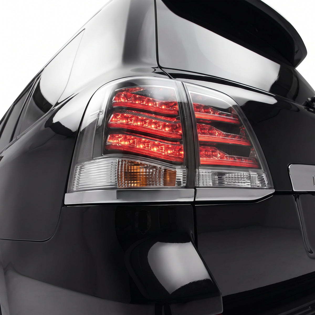 Toyota LandCruiser 200 Series (2008 - 2015) LED Tail Lights LH + RH installed close-up