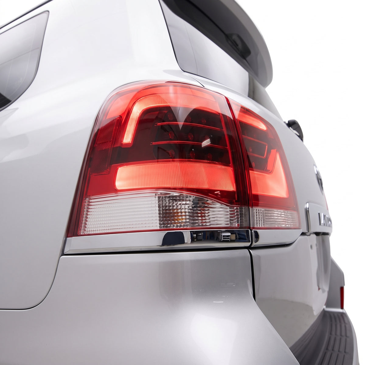 Toyota LandCruiser 200 Series (2008 - 2015) OEM Style Tail Lights installed close-up