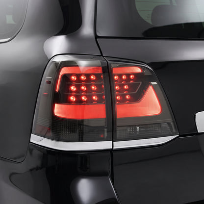 Toyota LandCruiser 200 Series (2008 - 2015) Smoked LED Tail Lights LH + RH