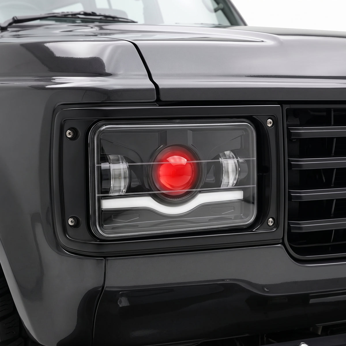Toyota LandCruiser 60 / 80 Series (1980 - 1998) 4x6" LED Headlights LH + RH installed