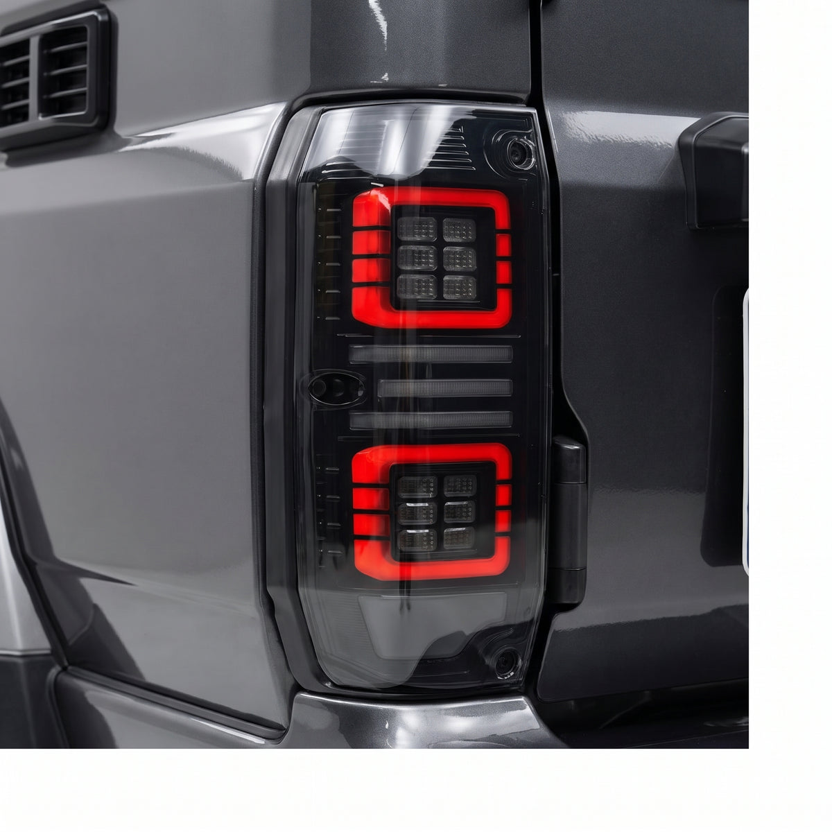 Toyota LandCruiser 76 Series (2007 - 2025) Smoked Sequential Full LED Tail Lights LH + RH installed