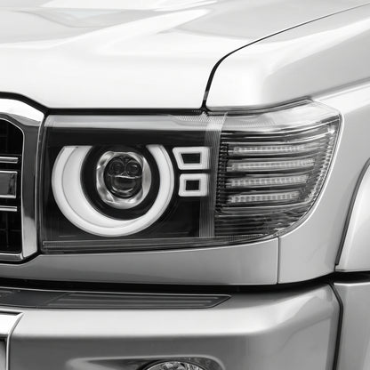 Toyota LandCruiser FJ70 / LC73 / LC76 / LC78 / LC79 Series (2023 - 2026) Black Full LED Laser Headlights LH + RH