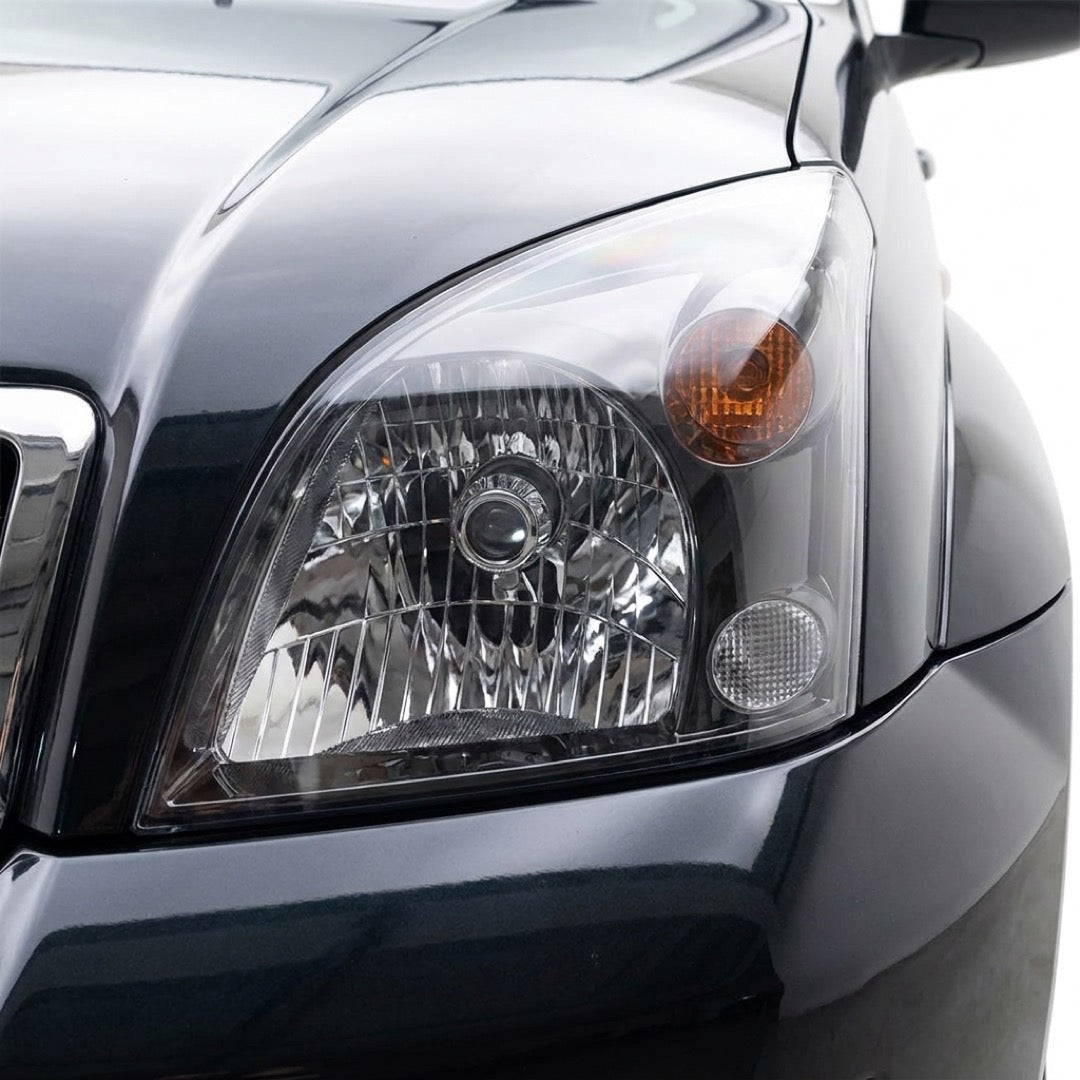 Toyota LandCruiser Prado 120 Series (2002 - 2009) Black Projector Headlights LH + RH