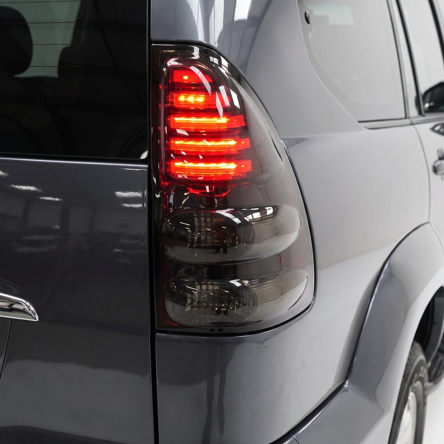 Toyota LandCruiser Prado 120 Series (2003 - 2009) Smoked Black LED Tail Lights LH + RH