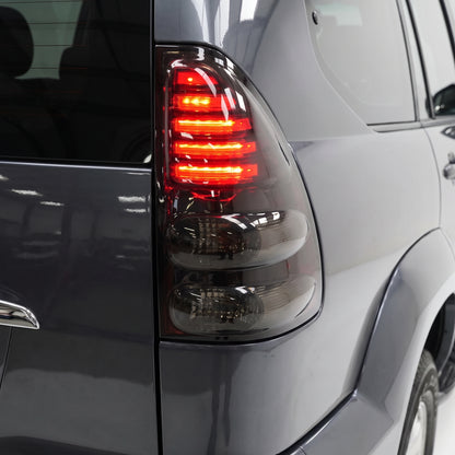 Toyota LandCruiser Prado 120 Series (2003 - 2009) Smoked Black LED Tail Lights LH + RH