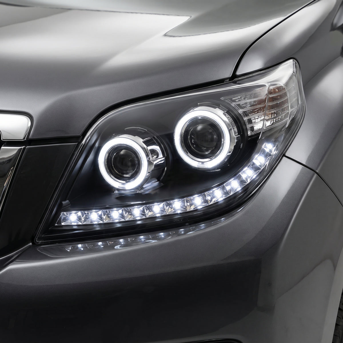 Toyota LandCruiser Prado 150 Series (2009 - 2013) Halo Angel Eyes Headlights LH + RH