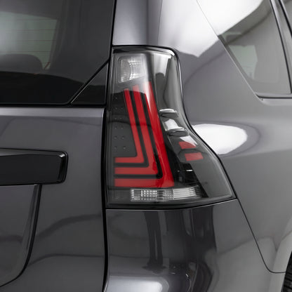 Toyota LandCruiser Prado 150 Series (2013 - 2017) Smoked Dot Matrix Style  LED Tail Lights LH + RH