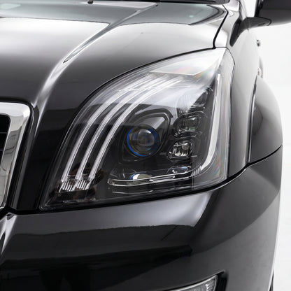 Toyota LandCruiser Prado LC120 / FJ120 Series (2003 - 2009) Black Full LED Headlights LH + RH