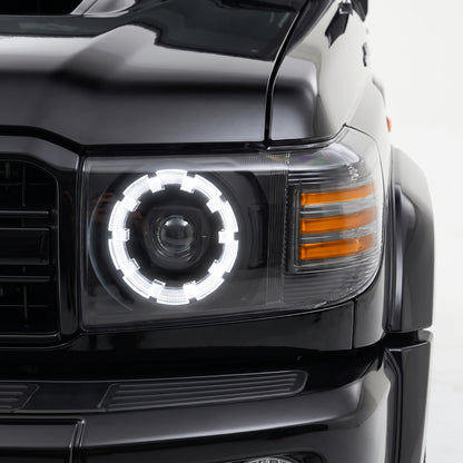 Toyota LandCruiser VDJ70 / 76 / 78 / 79 Series (2007 - 2025) Smoked LED Headlights LH + RH