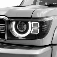 Toyota LandCruiser VDJ76 / 78 / 79 Series (2007 - 2024) Smoked LED Headlights LH + RH