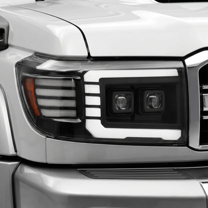 Toyota LandCruiser VDJ 70 / 76 / 78 / 79 Series (2007 - 2023) C Style DRL LED Headlights LH + RH