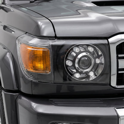 Toyota LandCruiser VDJ 76 / 78 / 79 Series (2007 - 2021) Clear LED Headlights LH + RH