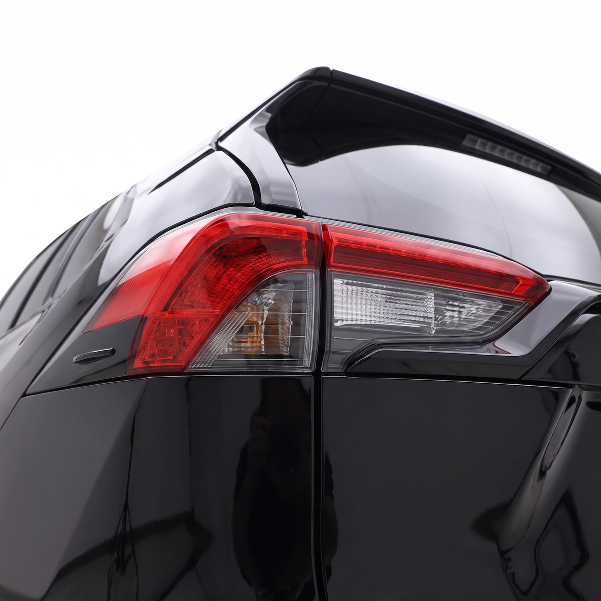 Toyota RAV4 AXAA54R/AXAH54R Edge/Hybrid (2021 - 2025) OEM Style Tail Lights LH + RH installed close-up
