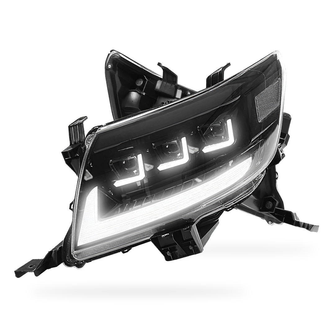 Toyota HiLux N70 Facelift (2011 - 2015) Triple Lens LED DRL Headlights LH + RH