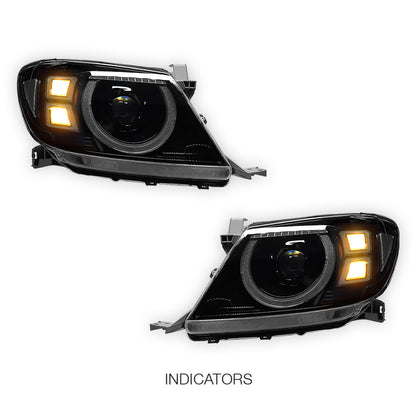 Toyota Hiux N70 (2005 - 2015) Full LED DRL Headlights LH + RH