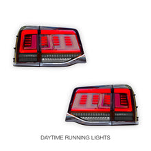 Toyota LandCruiser 200 Series (2016 - 2021) Black Sequential LED Tail Lights LH + RH