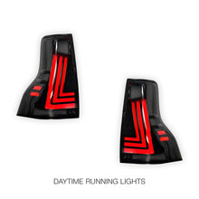 Toyota LandCruiser Prado 150 Series (2013 - 2017) Smoked Dot Matrix Style  LED Tail Lights LH + RH
